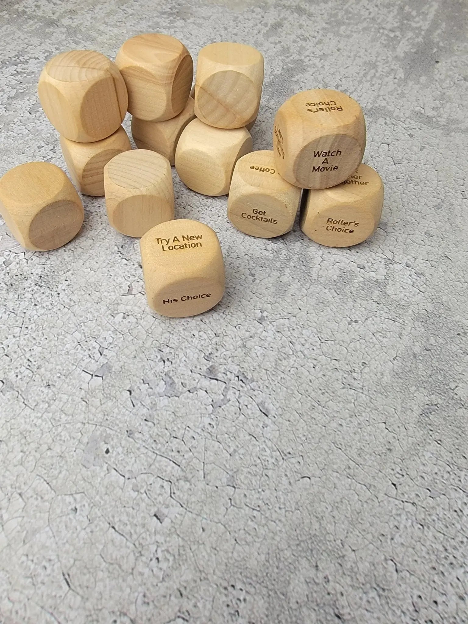 Personalized Couples Date Decision Dice by EverLee Creations, party games detail photo 7