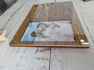 Personalized Couples Picture Frame with Calendar by EverLee Creations, graphic tee detail photo 8