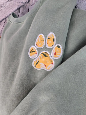 Personalized Dog Bandana With Matching Paw Print Sweatshirt by EverLee Creations, Southern lifestyle apparel detail photo 5