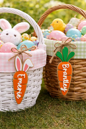 Personalized Easter Basket Tag by Southern Backroad Tees LLC, graphic tee main product photo