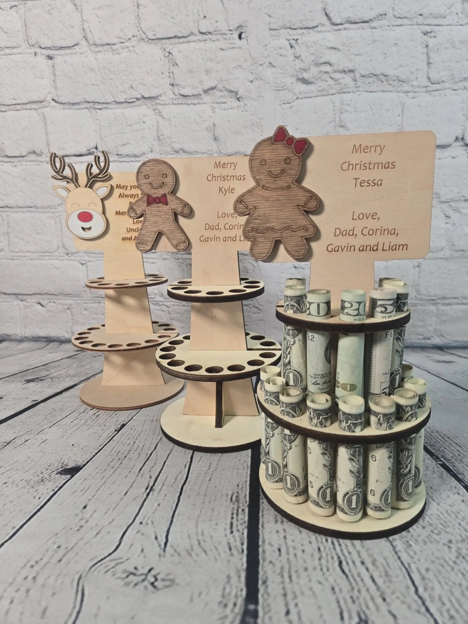 Personalized Tiered Christmas Money Cake by EverLee Creations, greeting & note cards main product photo