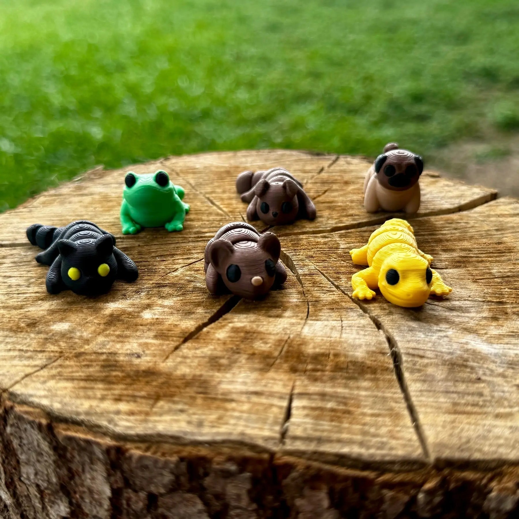Pet Pals Mini Fidget Toy Bundle | 3D Printed Pet Animal Toys by Mushroom Lady Co, paper gift main product photo