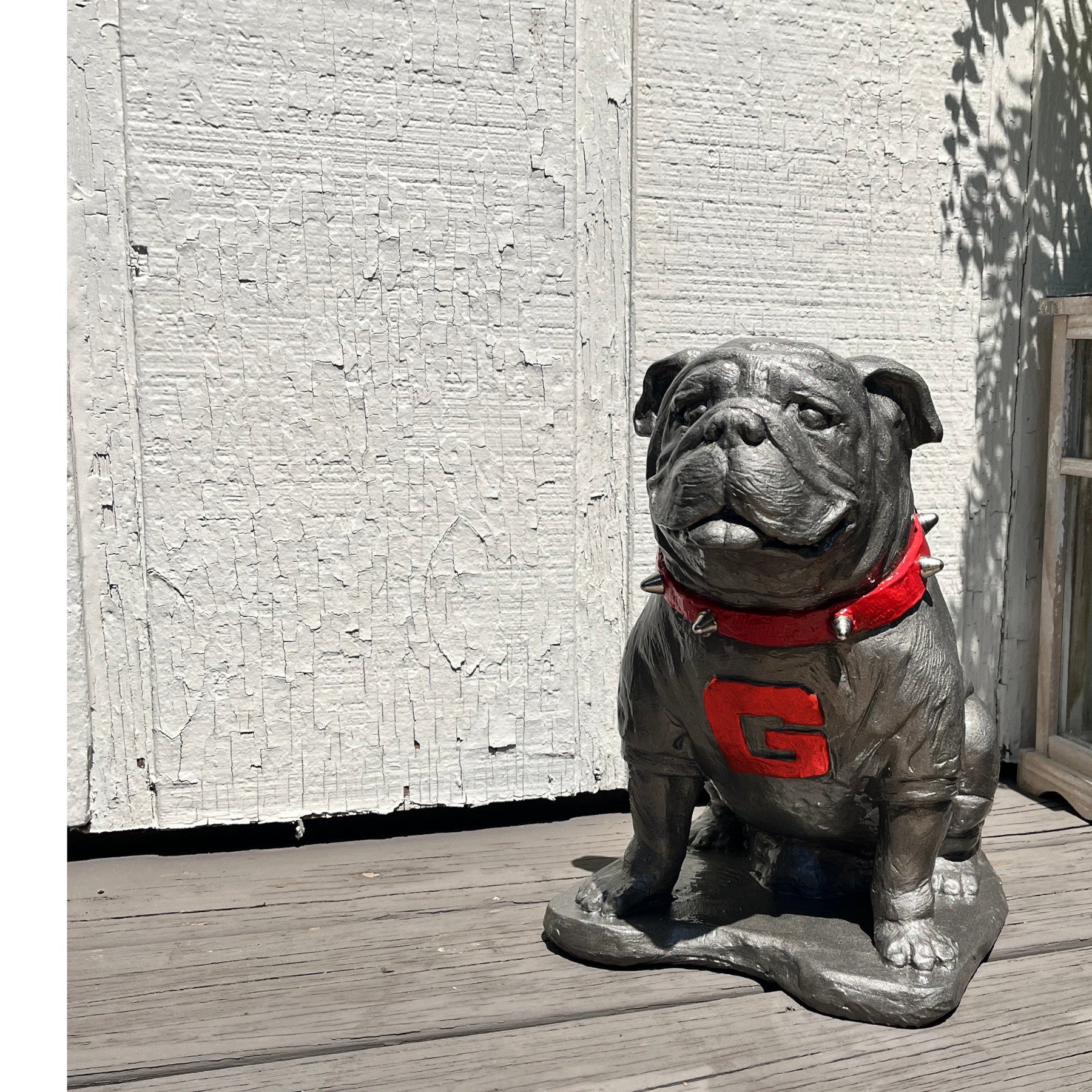 Georgia Bulldogs Pewter Finish UGA Mascot Statue alternate view 5