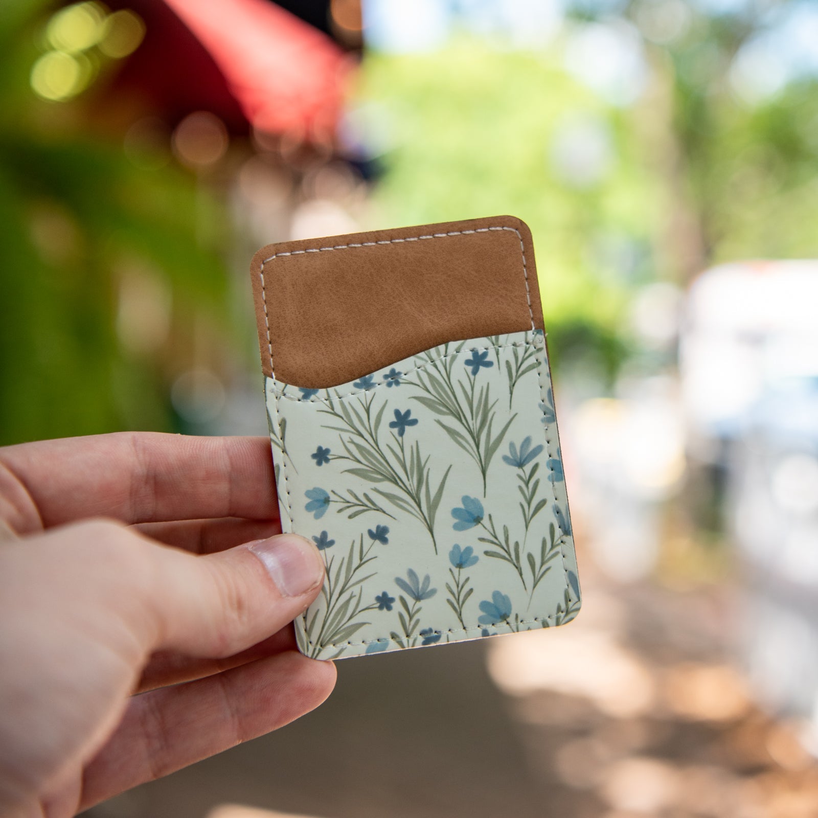 Wildflower Whisper Pattern - Phone Wallet by Still Magnolia, handmade leather goods main product photo