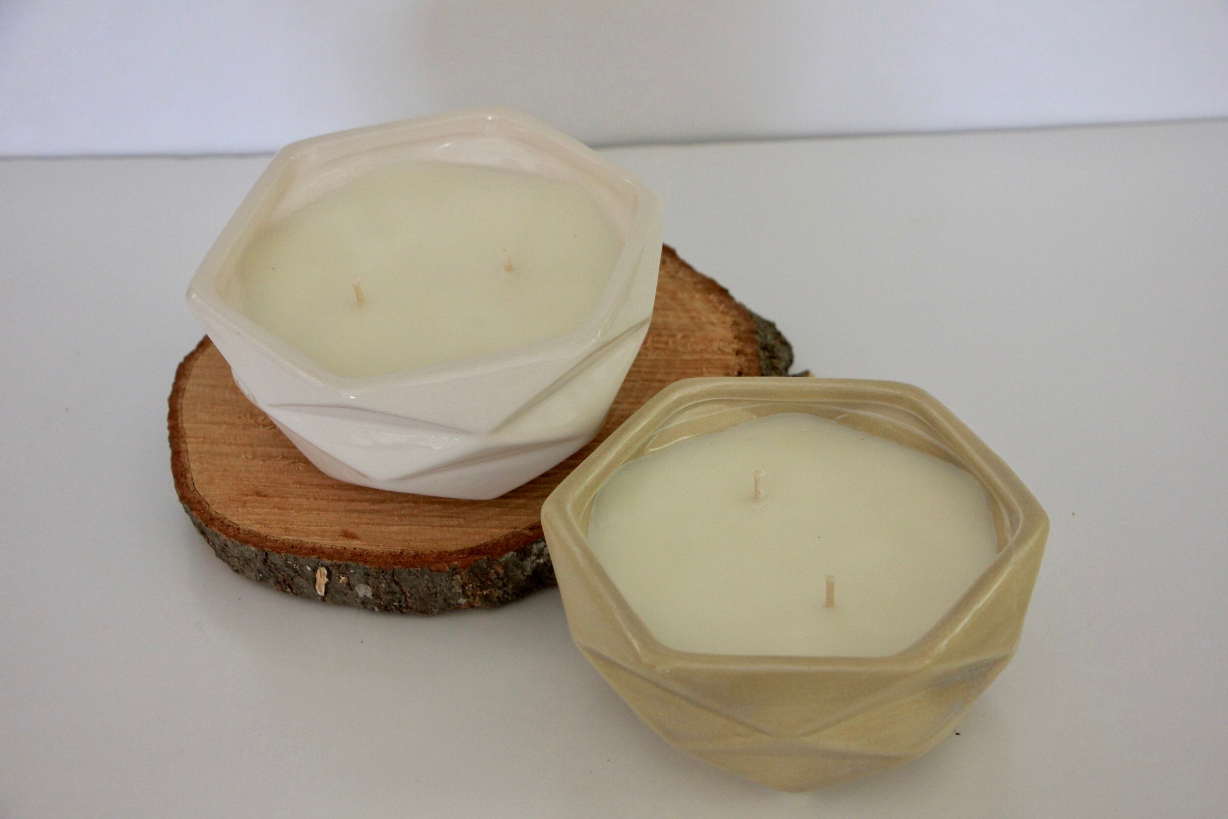 Prodigal Pottery Community Naturals Prism Candle — product view 2