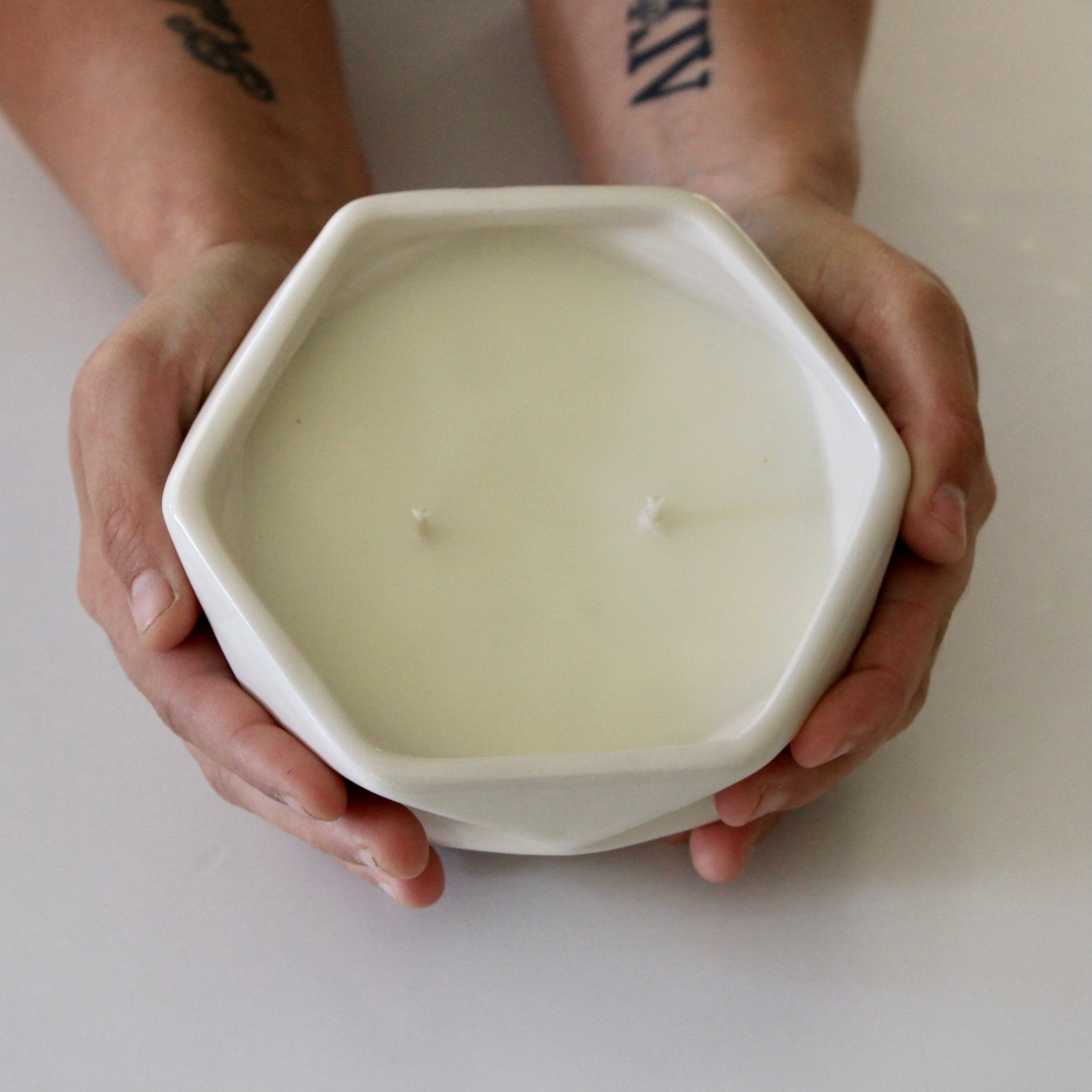 Prodigal Pottery Community Naturals Prism Candle — product view 1