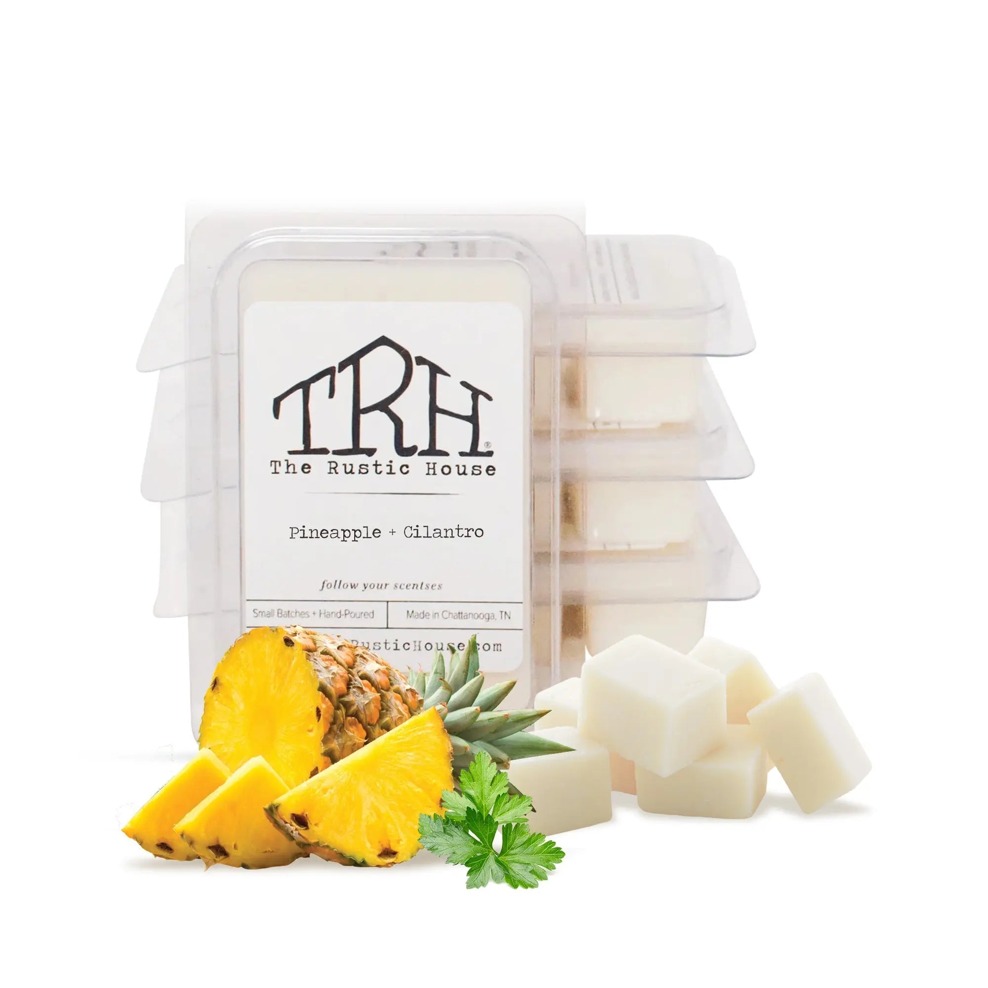Pineapple + Cilantro Wax Melt by The Rustic House, scented candle main product photo