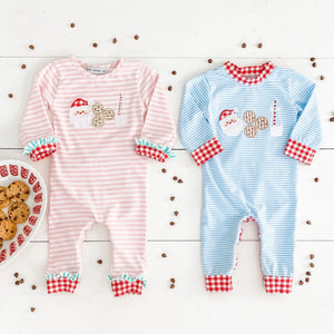 Pink Cookies For Santa Romper by Seven Lantern Lane, Southern lifestyle apparel detail photo 6