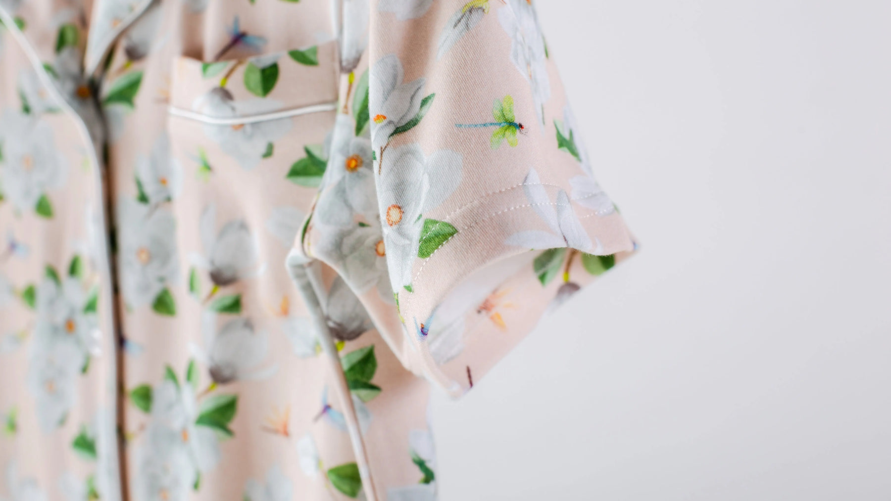 Pink Magnolia Women's Organic Cotton Pajama by Nola Tawk, Southern food gift detail photo 6