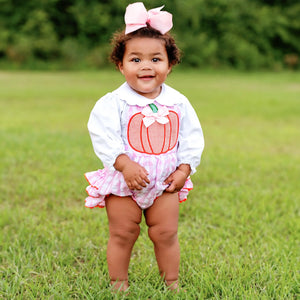 Pink Pumpkin Bubble by Seven Lantern Lane, children's boutique clothing main product photo
