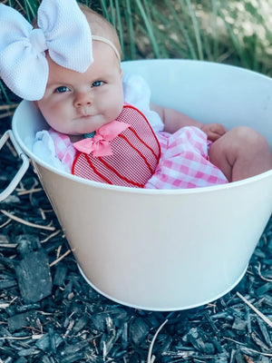 Pink Pumpkin Bubble by Seven Lantern Lane, children's boutique clothing detail photo 14