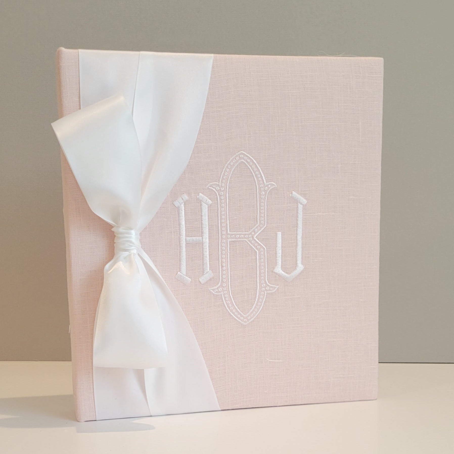 Baby Memory Book - Pink Linen (w/ SATIN Bow) by AP Creations in Tuscaloosa, paper gift detail photo 3