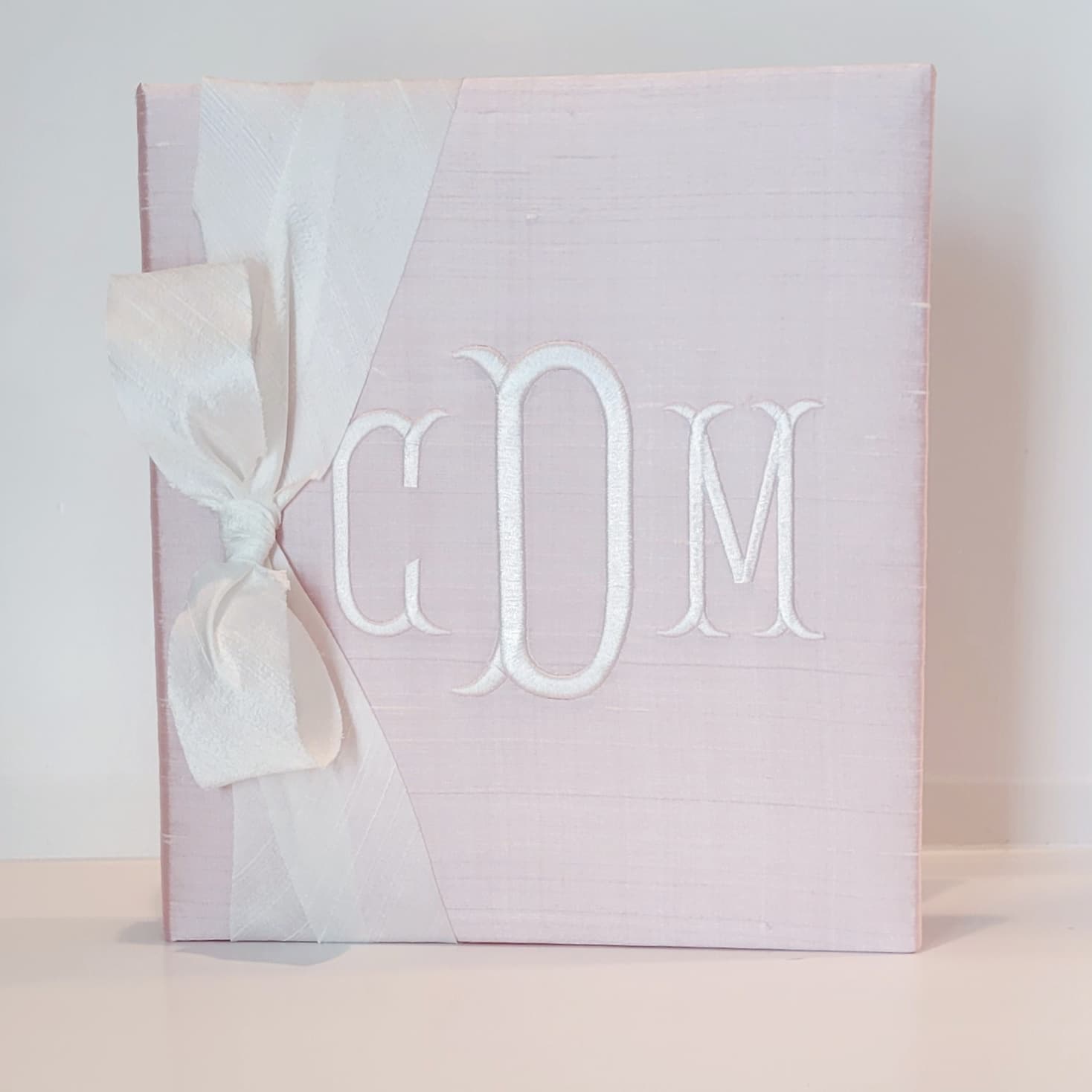 Baby Memory Book - Pink Silk (w/ SILK Bow) by AP Creations in Tuscaloosa, paper gift detail photo 3