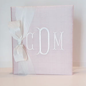 Baby Memory Book - Pink Silk (w/ SILK Bow) by AP Creations in Tuscaloosa, paper gift detail photo 3