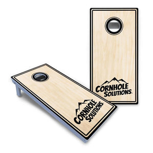 Pinstripe CS Logo Cornhole Boards - All Weather Series by Cornhole Solutions, custom cornhole board detail photo 2