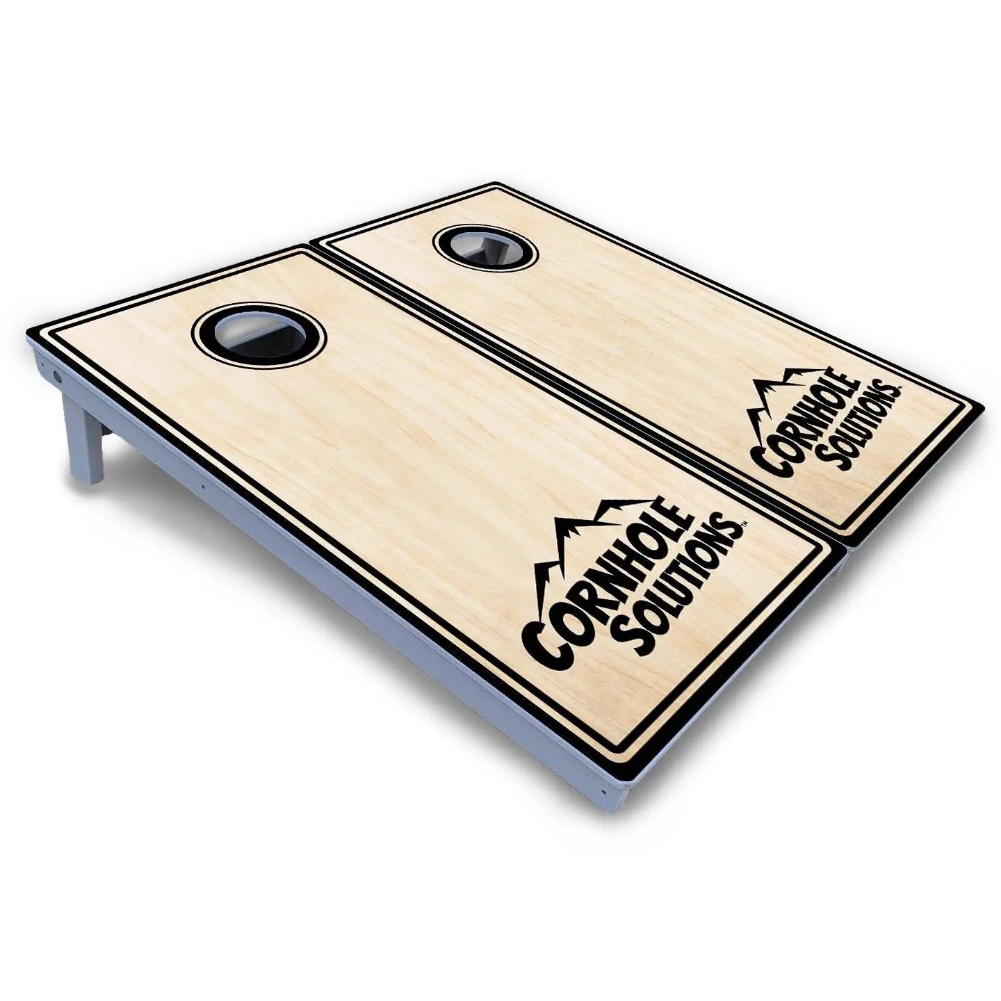 Pinstripe CS Logo Cornhole Boards - All Weather Series by Cornhole Solutions, custom cornhole board detail photo 4
