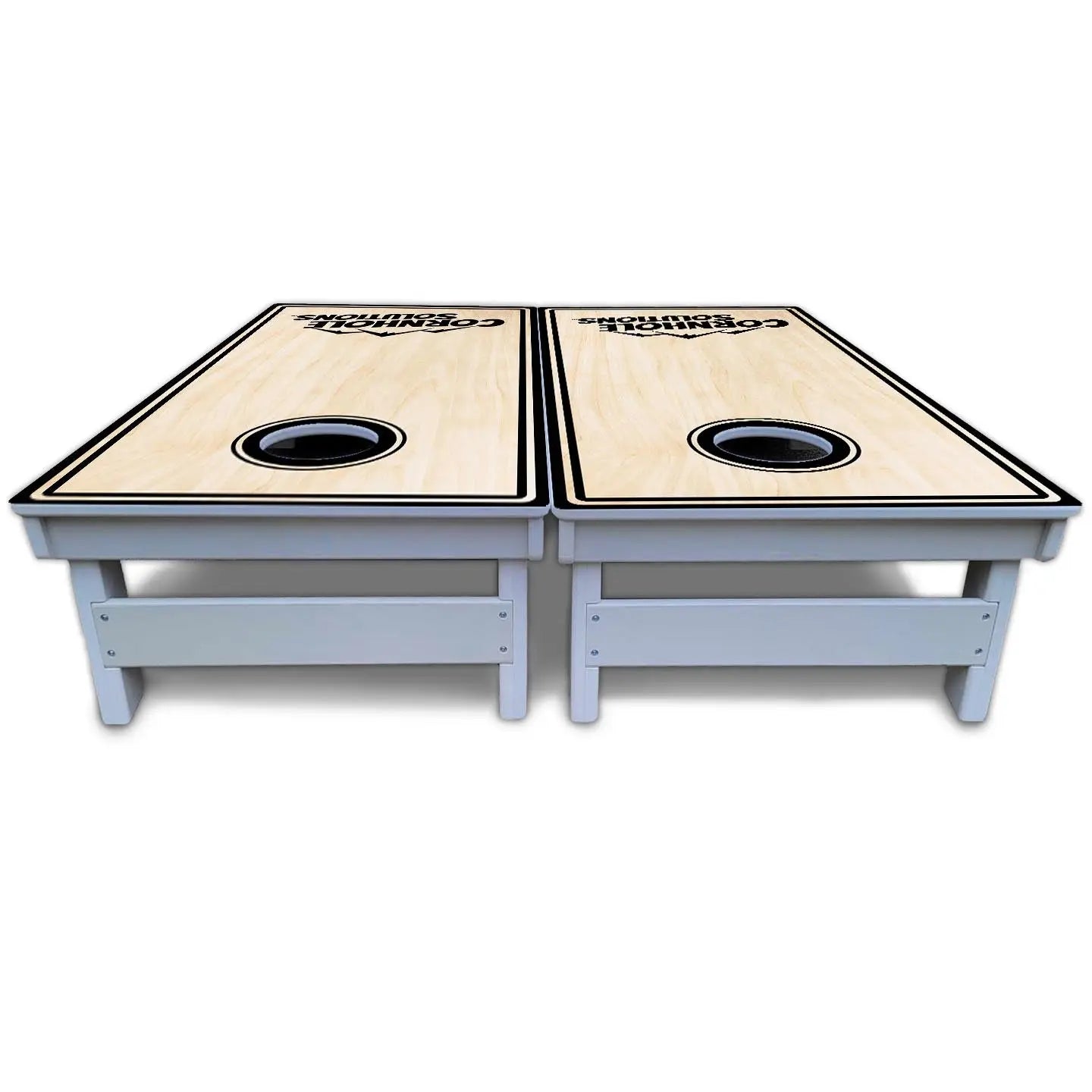 Pinstripe CS Logo Cornhole Boards - All Weather Series by Cornhole Solutions, custom cornhole board detail photo 5