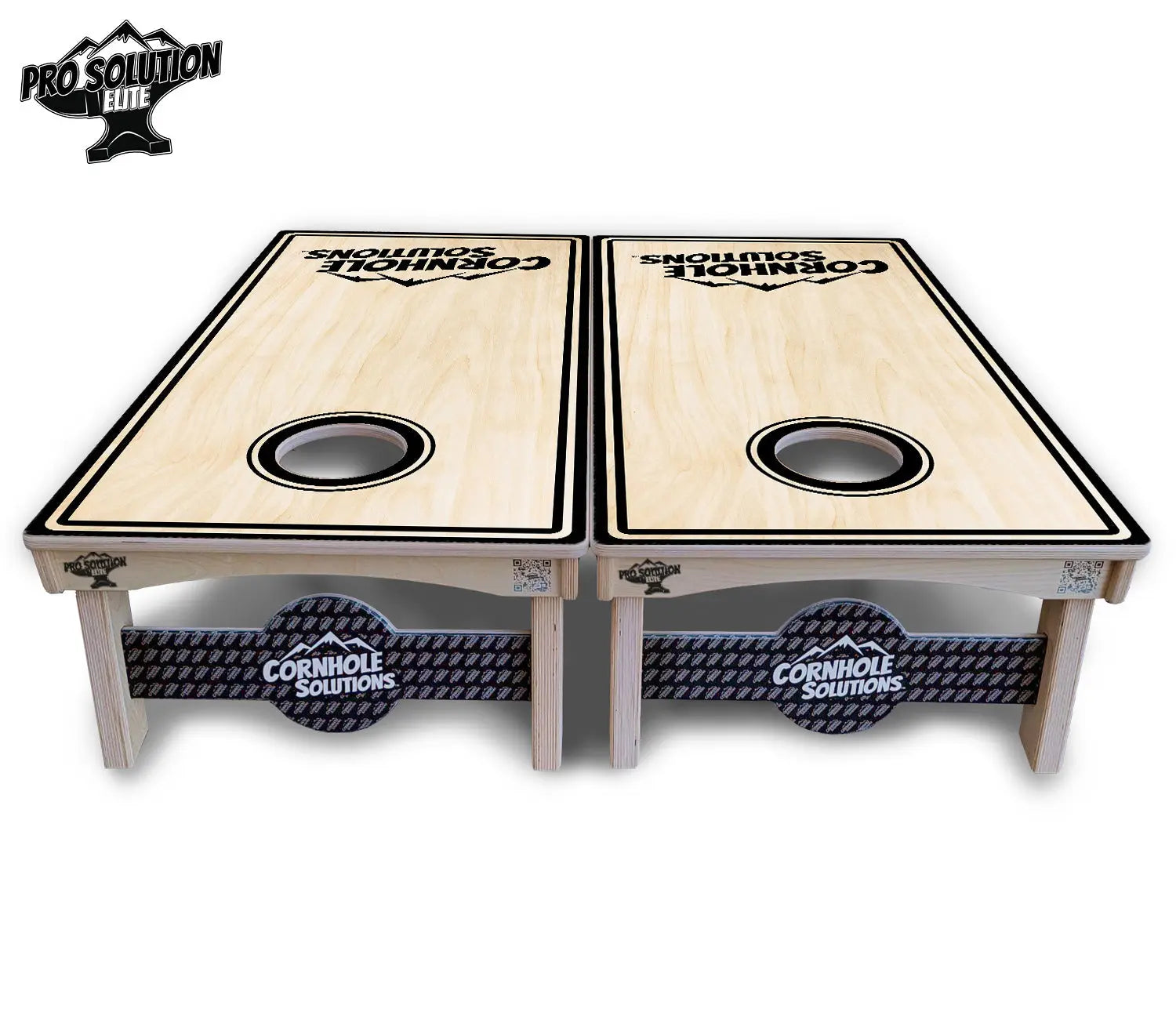 Pinstripe CS Logo Cornhole Boards - Pro Solution Elite Series by Cornhole Solutions, custom cornhole board detail photo 4