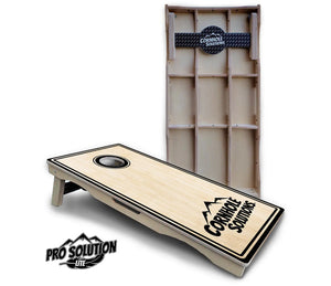 Pinstripe CS Logo Cornhole Boards - Pro Solution Lite Series by Cornhole Solutions, custom cornhole board detail photo 2