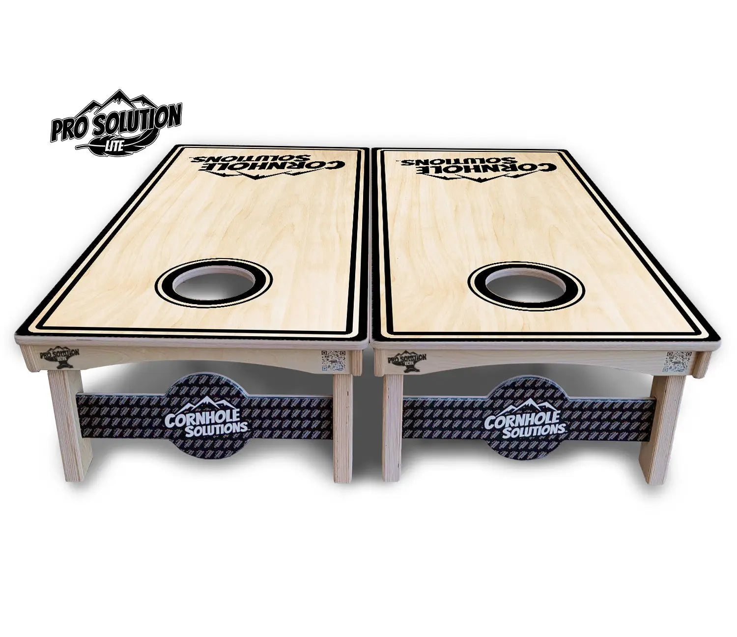 Pinstripe CS Logo Cornhole Boards - Pro Solution Lite Series by Cornhole Solutions, custom cornhole board detail photo 3