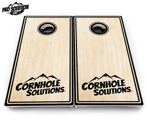 Pinstripe CS Logo Cornhole Boards - Pro Solution Lite Series by Cornhole Solutions, custom cornhole board detail photo 4