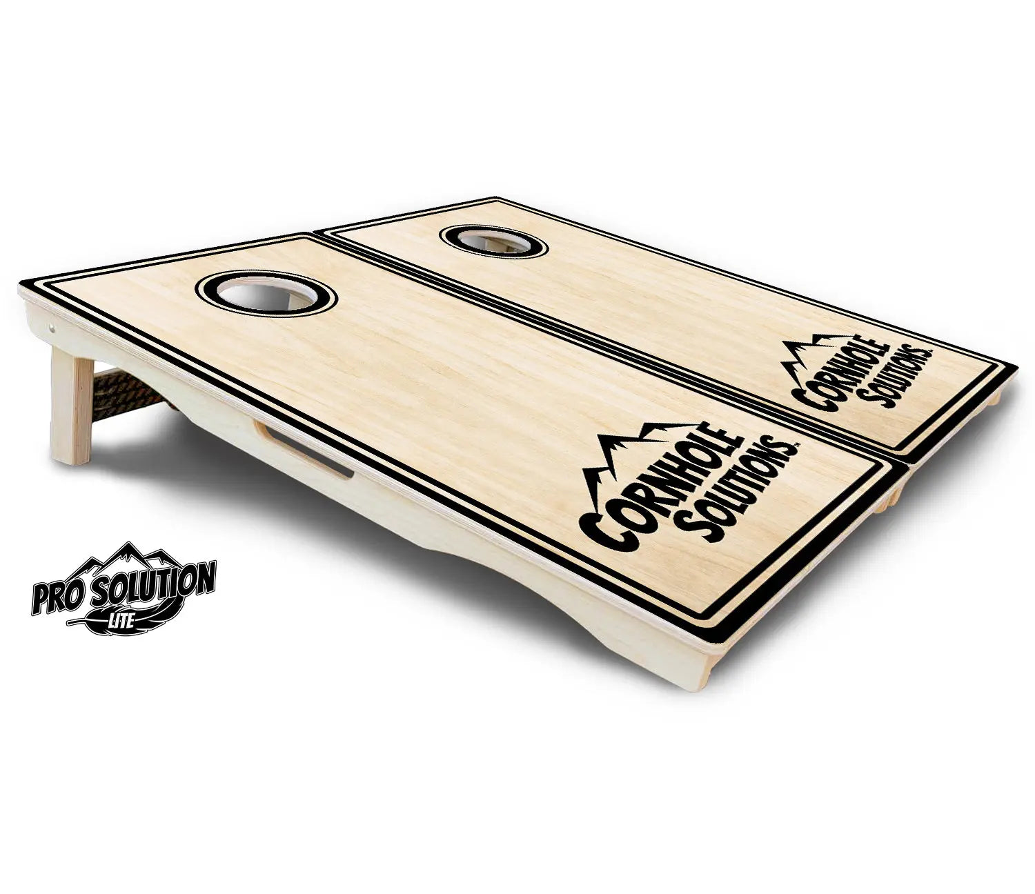Pinstripe CS Logo Cornhole Boards - Pro Solution Lite Series by Cornhole Solutions, custom cornhole board detail photo 5