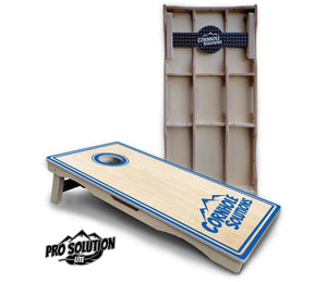 Pinstripe CS Logo Cornhole Boards - Pro Solution Lite Series by Cornhole Solutions, custom cornhole board detail photo 6