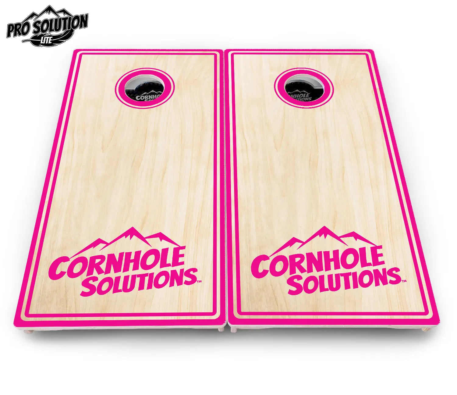 Pinstripe CS Logo Cornhole Boards - Pro Solution Lite Series by Cornhole Solutions, custom cornhole board detail photo 15