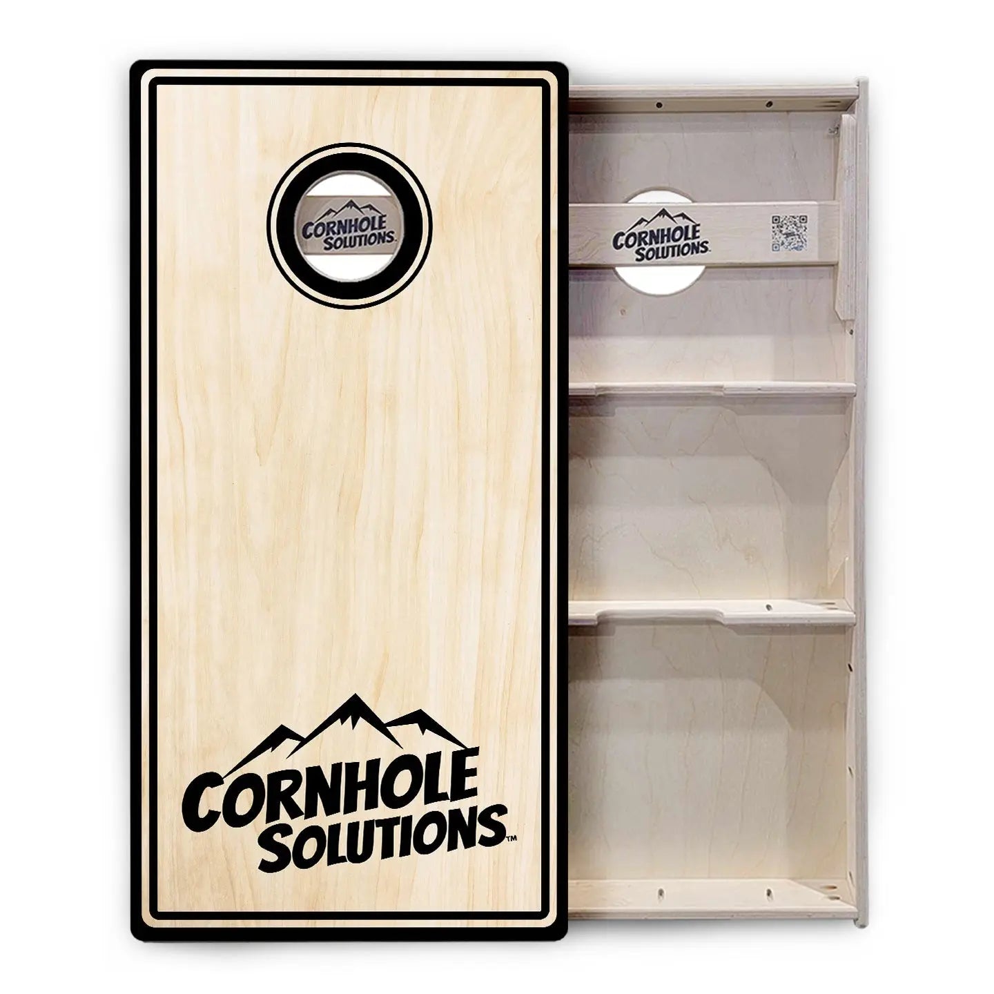 Pinstripe CS Logo Cornhole Boards - Professional Tournament Series by Cornhole Solutions, custom cornhole board detail photo 2