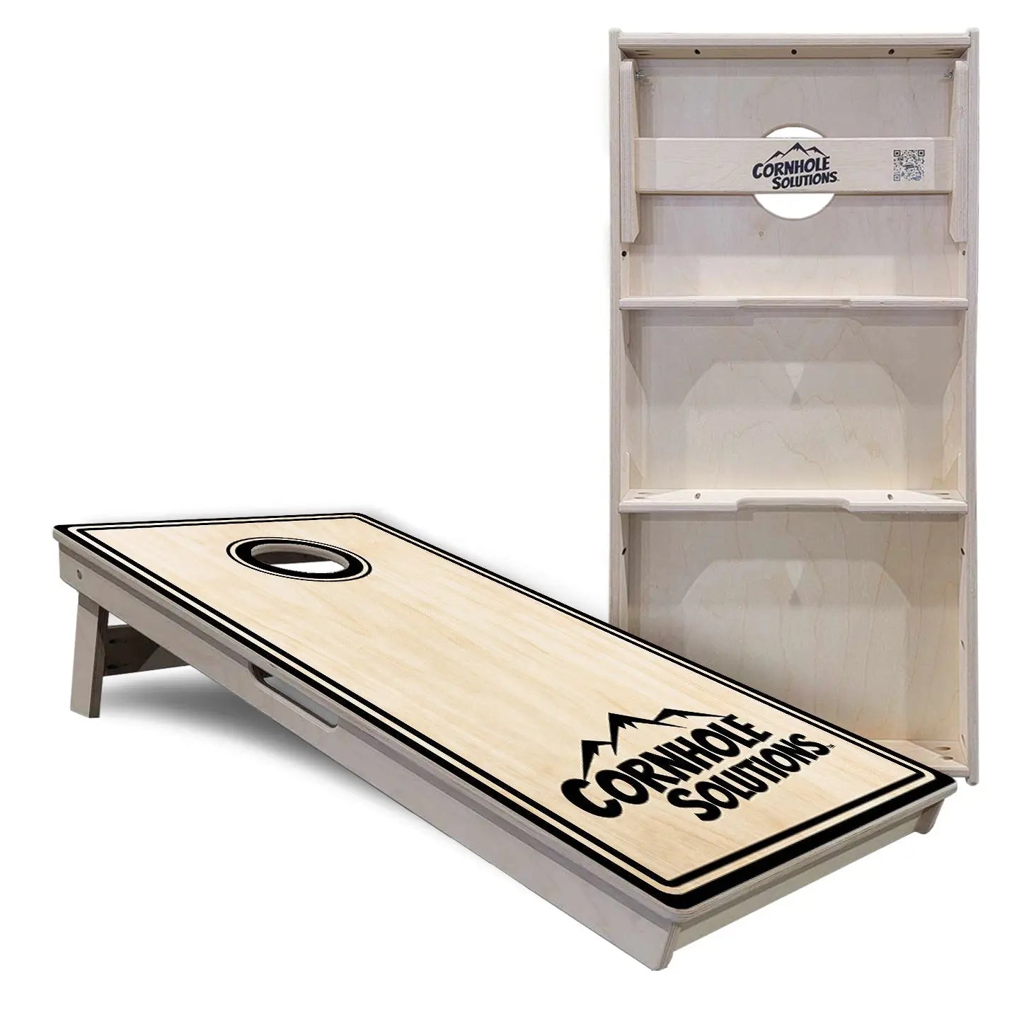Pinstripe CS Logo Cornhole Boards - Professional Tournament Series by Cornhole Solutions, custom cornhole board detail photo 3