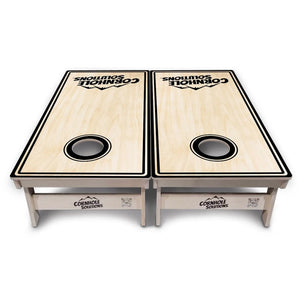 Pinstripe CS Logo Cornhole Boards - Professional Tournament Series by Cornhole Solutions, custom cornhole board detail photo 5