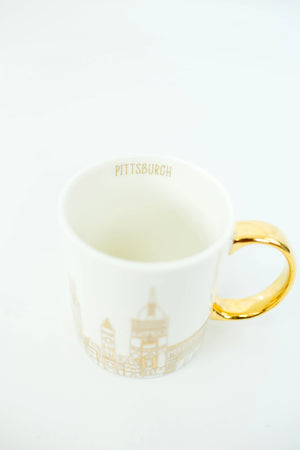 Pittsburgh Skyline Mug by Nola Tawk, custom drinkware detail photo 2