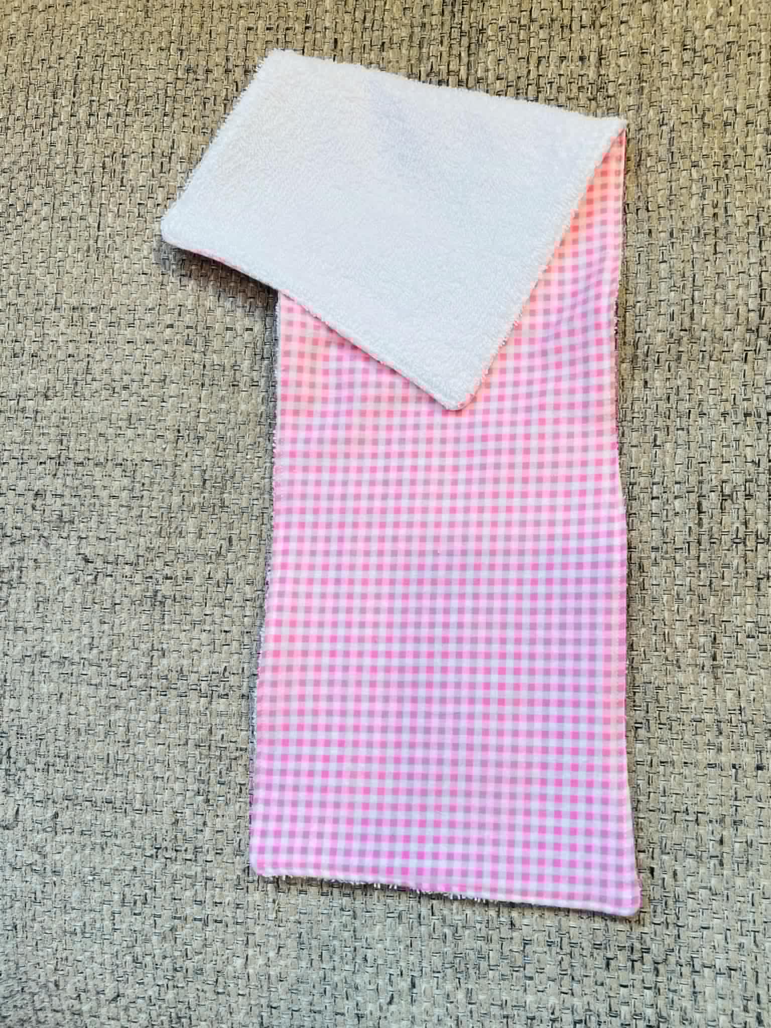 Plain Patterned Burp Cloth by East Mississippi Creations, children's boutique clothing detail photo 2
