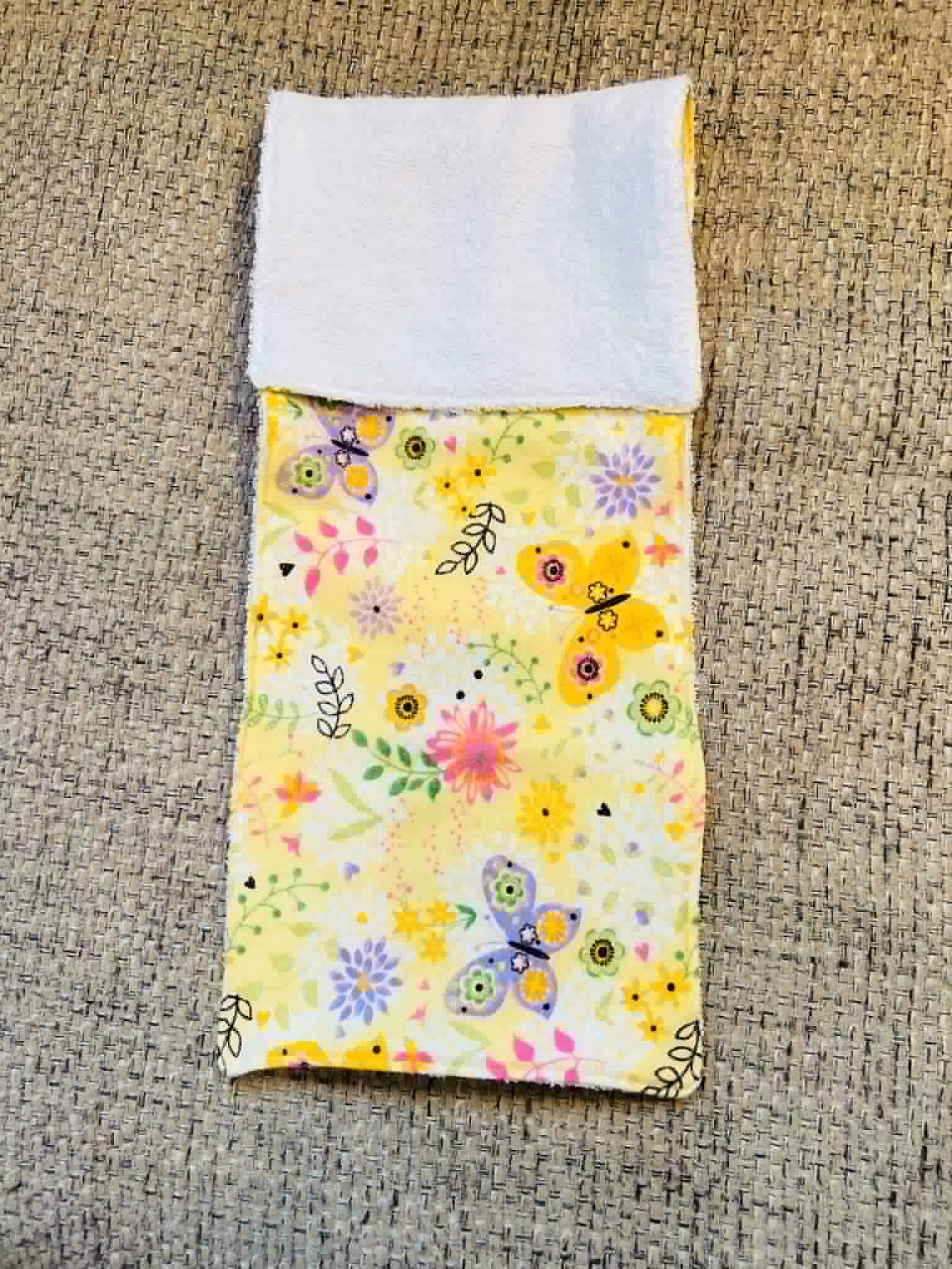 Plain Patterned Burp Cloth by East Mississippi Creations, children's boutique clothing detail photo 3