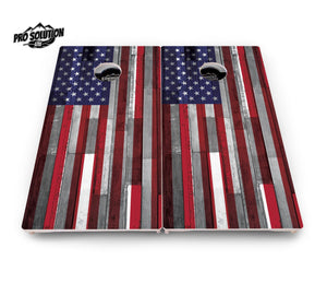 USA / Canada / Union Jack Plank Flag Cornhole Boards - Pro Solution Lite Series