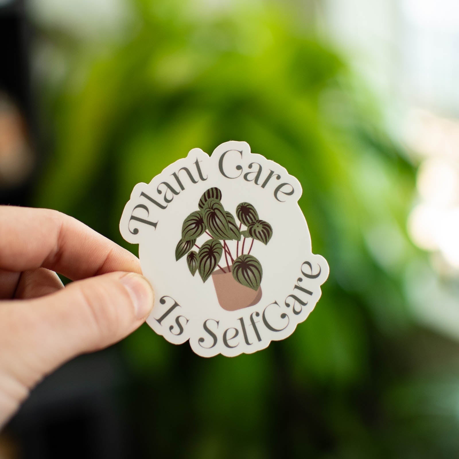 Plant Care is Selfcare - Sticker by Still Magnolia, vinyl decal detail photo 4