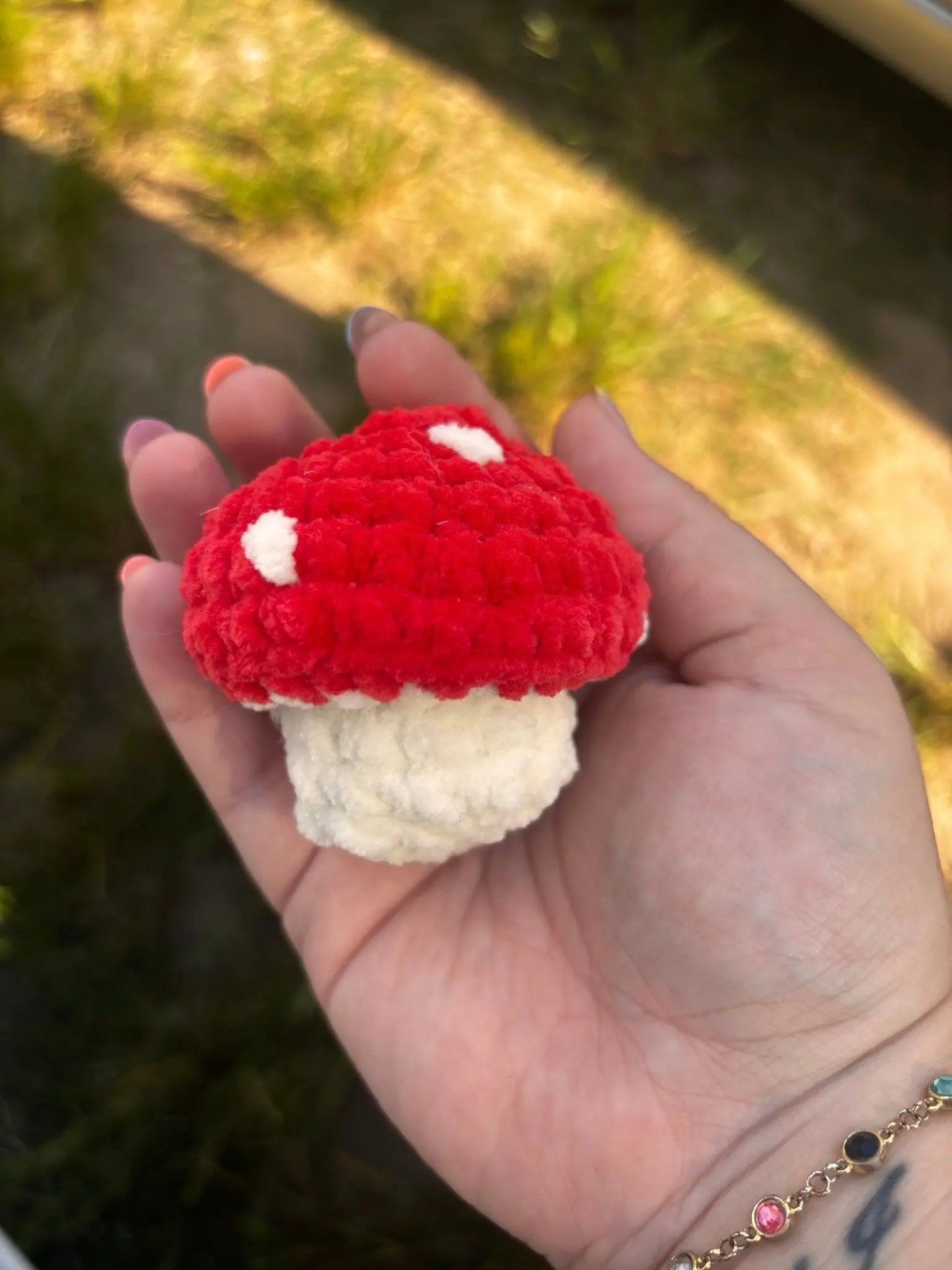 Popping Mushroom Crocheted by Klassy Krafts, 3D printed toy detail photo 2