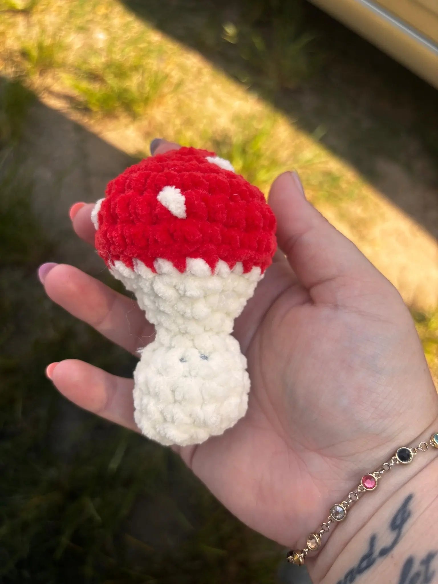 Popping Mushroom Crocheted by Klassy Krafts, activity toys main product photo