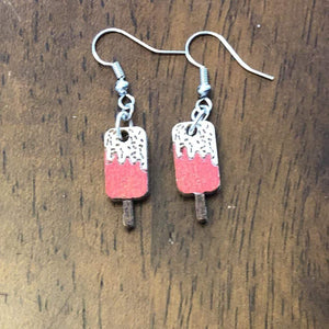 Popsicle Wooden Dangle Earrings | Summer Food Jewelry by Cate's Concepts, LLC, handmade jewelry detail photo 5