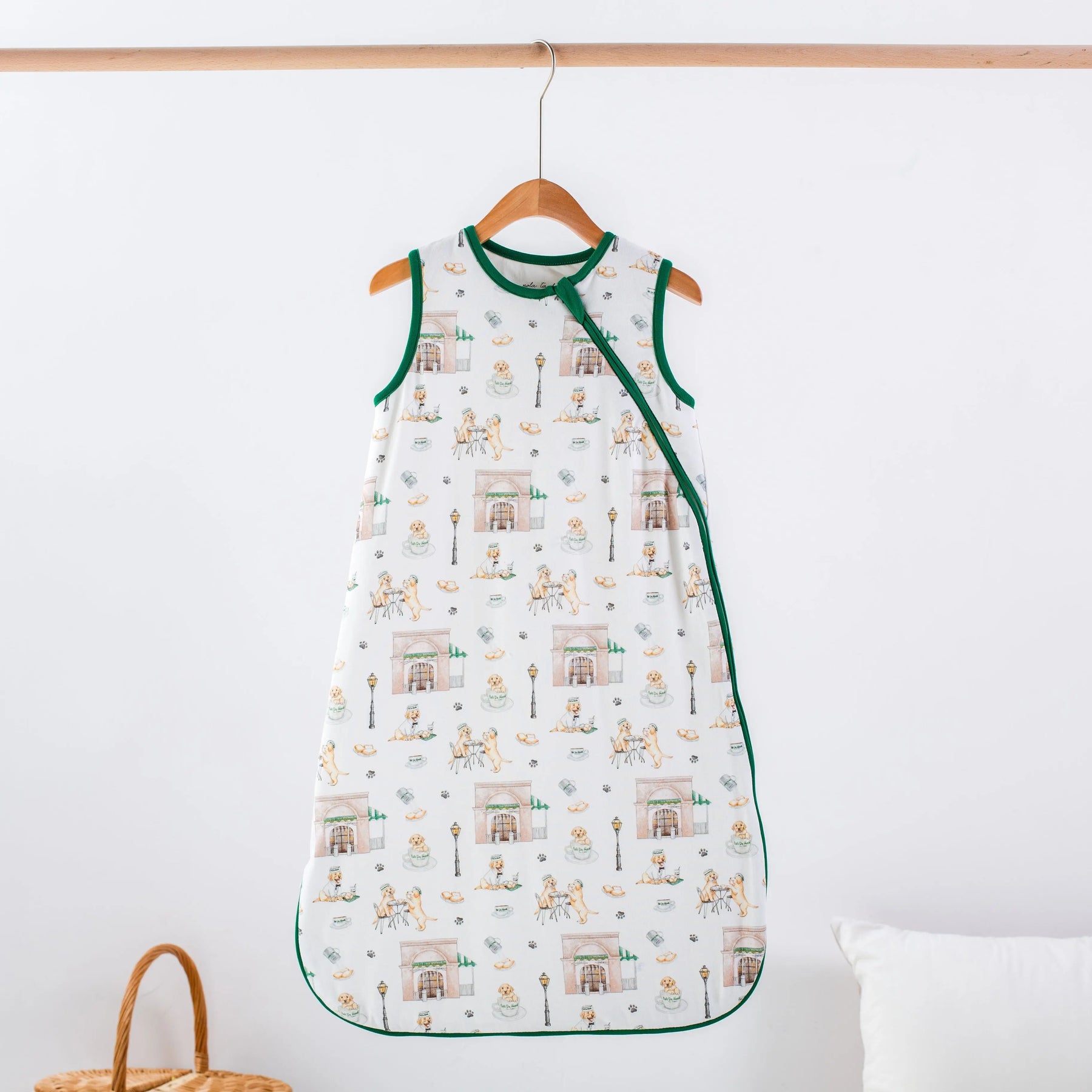 Powdered Sugar & Puppies Sleep Sack by Nola Tawk, children's boutique clothing main product photo