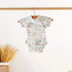 Powdered Sugar and Puppies Organic Cotton Baby Onesie by Nola Tawk, Southern lifestyle apparel main product photo