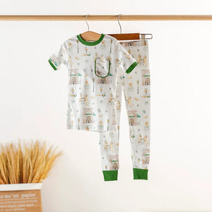 Powdered Sugar and Puppies Organic Cotton Kids Pajamas by Nola Tawk, Southern food gift main product photo