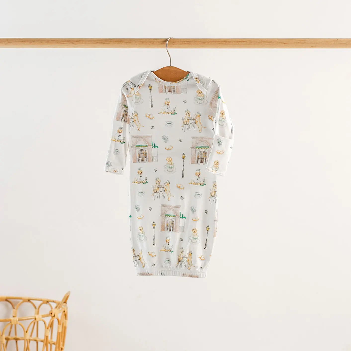 Powdered Sugar and Puppies Organic Cotton Kids Pajamas by Nola Tawk, Southern food gift detail photo 3