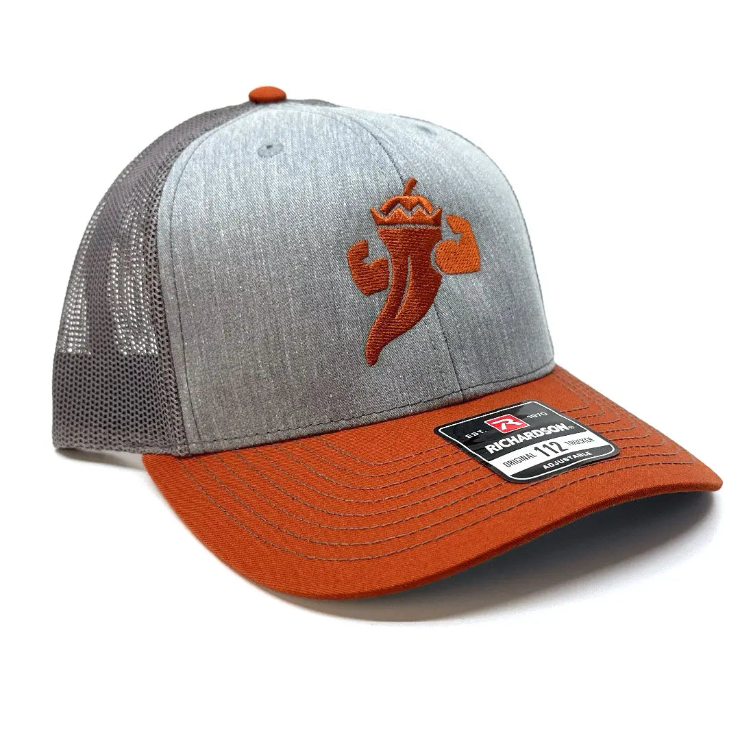 Powerful Pepper Hat: Grey & Bronze by Powerful Pepper Company, Southern food gift detail photo 3