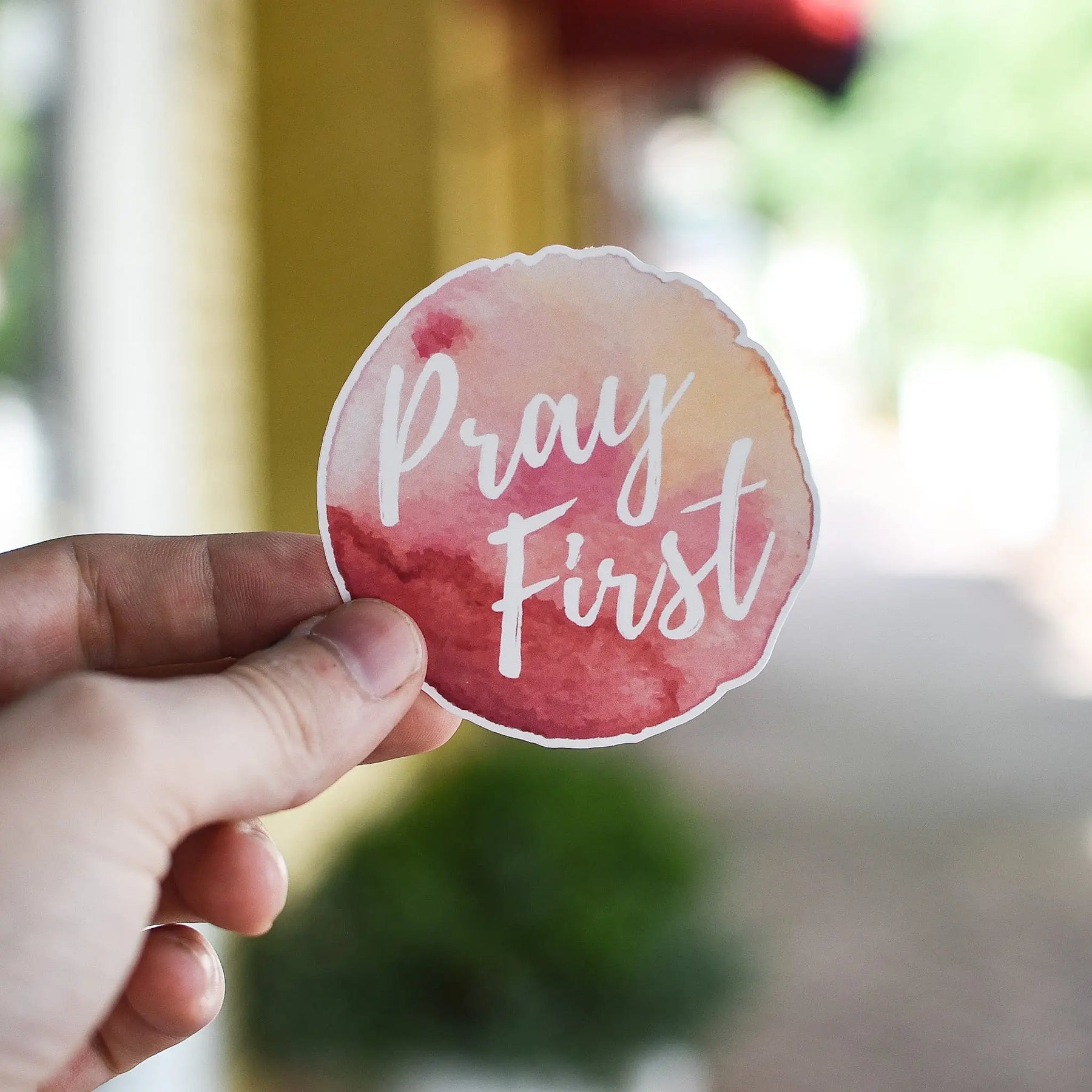Pray First - Sticker by Still Magnolia, vinyl decal main product photo