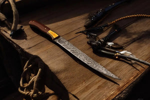 Premium Damascus Fillet Knife – 12.5" Handmade Precision by Damascus Knife Store, Damascus knife detail photo 2