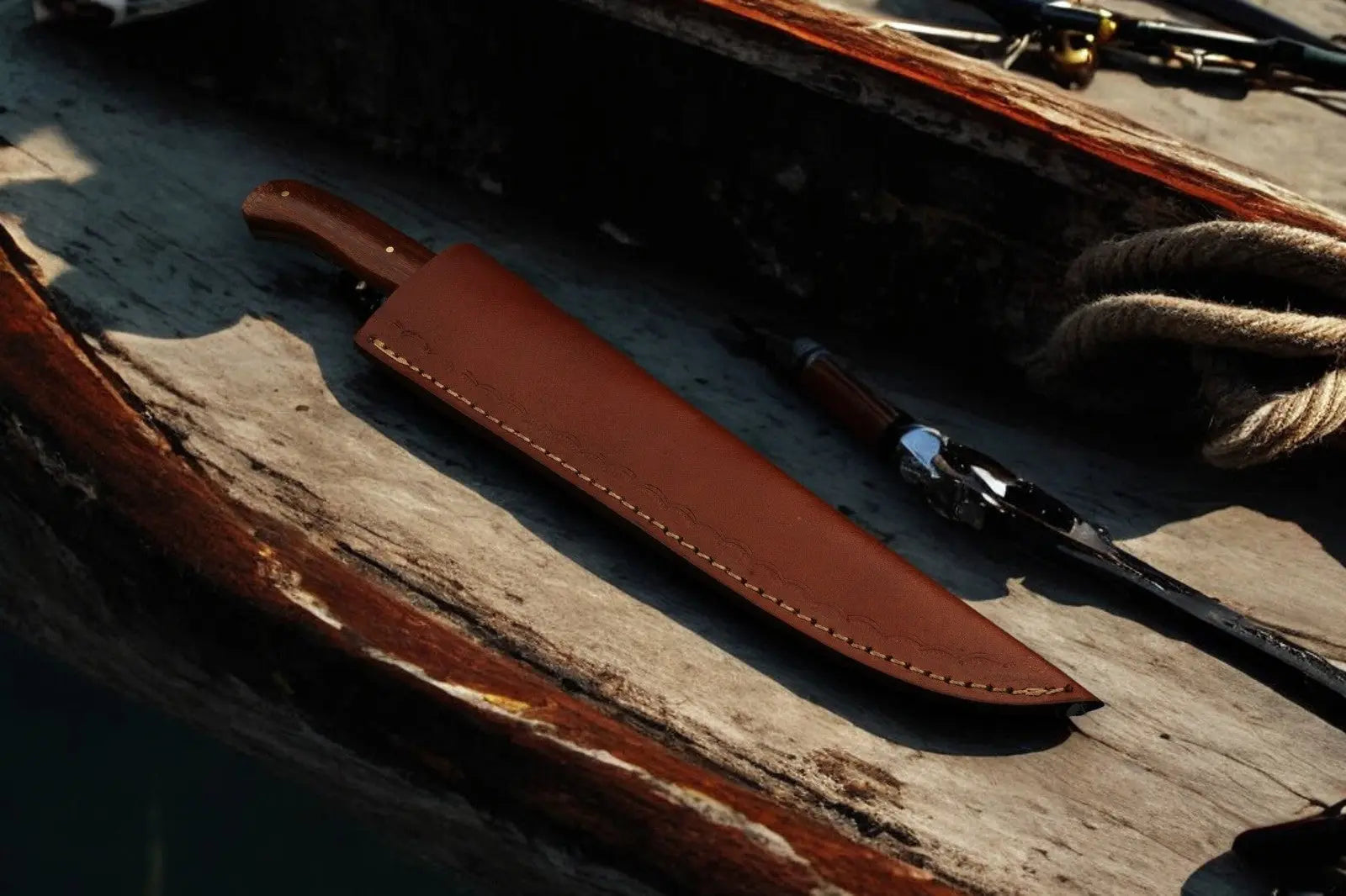 Premium Damascus Fillet Knife – 12.5" Handmade Precision by Damascus Knife Store, Damascus knife detail photo 3