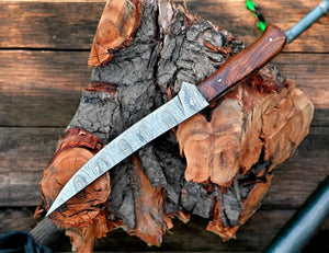 Premium Damascus Fillet Knife – 7.6" Blade, Rosewood Handle by Damascus Knife Store, Damascus knife detail photo 2