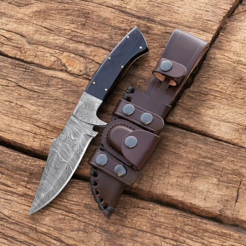Premium Damascus Steel Hunting Knife – 9" Custom Handmade by Damascus Knife Store, Damascus knife main product photo
