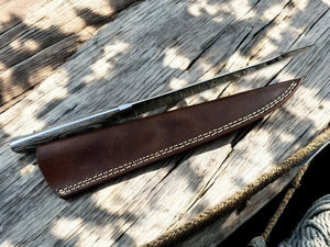 Premium Handmade Fillet Knife with Exotic Pakka Wood Handle by Damascus Knife Store, Damascus knife detail photo 5